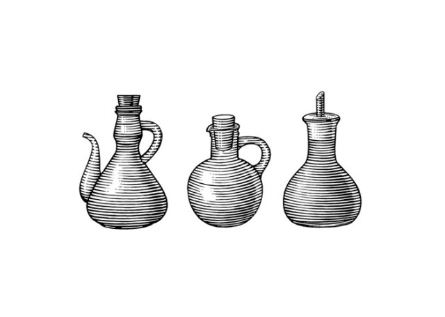 olive oil bottles art